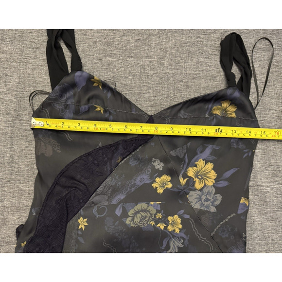 Free People Laughlin Asymmetric Floral And Ruffled Lace Dress Size 2 - Picture 10 of 11